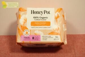 Honey Pot 100% Organic Cotton Comfort Cover Regular Pads 20ct